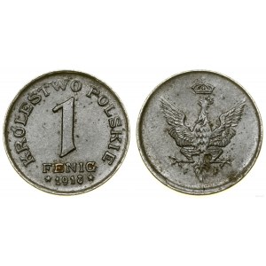 Poland, 1 fenig, 1918 F, Stuttgart