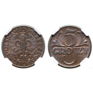 Poľsko, 5 groszy, 1939, Varšava