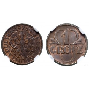 Poland, 1 grosz, 1925, Warsaw