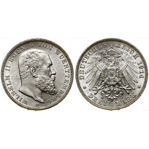 Niemcy, 3 marki, 1914 F, Stuttgart