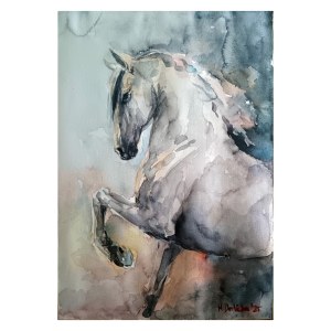 Michalina DERLICKA (nar. 1976), Grey Horse, 2025