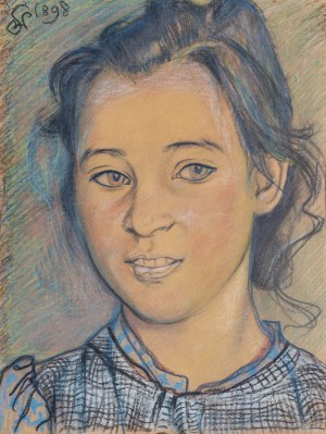 Stanisław Wyspiański (1869 Kraków - 1907 tamże), Portret dziewczyny, 1898 r.