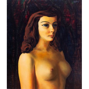 Mojżesz Kisling (1891 Kraków - 1953 Sanary-sur-Mer), Półakt, 1951 r.