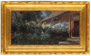 Julian Fałat (1853 Tuligłowy - 1929 Bystra), Wiejski ogród, 1897 r.