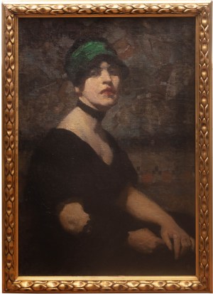 Eligiusz Niewiadomski (1869 Warszawa - 1923 tamże), Portret Pani Niewiadomskiej, 1917 r.