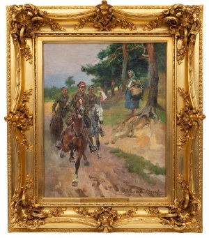 Wojciech Kossak (1856 Paryż - 1942 Kraków), Patrol ułanów, 1925 r.