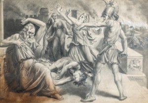 Jan Styka (1858 Lwów - 1925 Rzym), Upadek Troi, 1878 r.