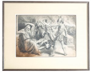 Jan Styka (1858 Lwów - 1925 Rzym), Upadek Troi, 1878 r.