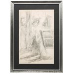 Jan Styka (1858 Lviv - 1925 Rome), Sketch for Quo vadis by Henryk Sienkiewicz - The two prayed in Caesar's house.