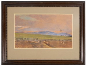 Julian Fałat (1853 Tuligłowy - 1929 Bystra), Pejzaż beskidzki - Pierściec, 1919 r.