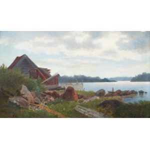 Józef Jaroszyński (1835 Lwów - 1900 Monachium), Nad rzeką, 1891 r.