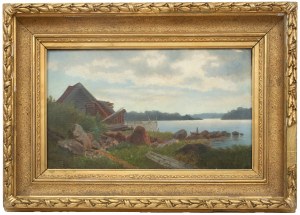 Józef Jaroszyński (1835 Lwów - 1900 Monachium), Nad rzeką, 1891 r.