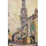 Mela Muter (1876 Warszawa - 1967 Paryż), Na ulicy Rue Carreterie w Awinionie z widokiem na dzwonnicę klasztoru Augustianów