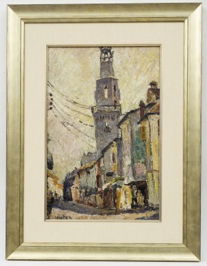 Mela Muter (1876 Warszawa - 1967 Paryż), Na ulicy Rue Carreterie w Awinionie z widokiem na dzwonnicę klasztoru Augustianów