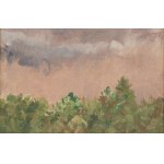 Michał Gorstkin-Wywiórski (1861 Warszawa - 1926 Berlin), Zielone zarośla pod szarym niebiem