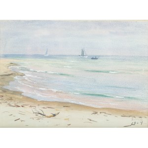 Soter Jaxa-Małachowski (1867 Wolanów - 1952 Kraków), Na morzu, 1924 r.