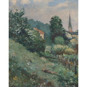 Eugeniusz Dzierzencki (1905 Warszawa - 1990 Sopot), Fragment z Sopotu/Maj w Sopocie