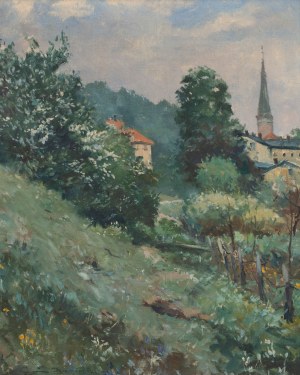 Eugeniusz Dzierzencki (1905 Warszawa - 1990 Sopot), Fragment z Sopotu/Maj w Sopocie