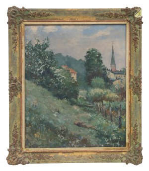Eugeniusz Dzierzencki (1905 Warszawa - 1990 Sopot), Fragment z Sopotu/Maj w Sopocie