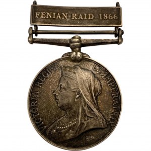 Canada General Service Medal Fenian Raids to 45th West Durham Battalion of Infantry Bowmanville.