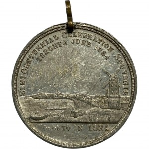 Canada Toronto Industrial Exhibition 1884 Semi Centennial Celebration Medal