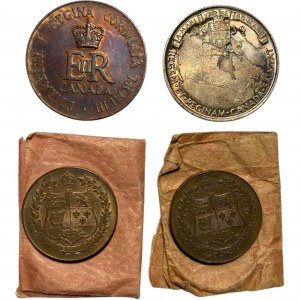 Canada Centennial Token Lot (4 Pieces)