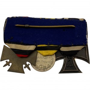 Germany Mounted group of 3 EK2, Wurttemberg Military Merit Medal