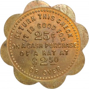 Canada Berlin (Kitchener) Ontario Woollard & Co 25 Cent Copper Merchant Token 88-L-Ay