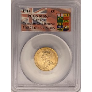 Canada 1914 $5 Gold