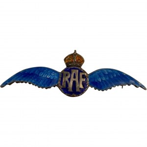 RAF Royal Air Force Sterling Silver Enamel Sweetheart Pin