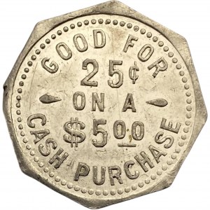 Canada Meaford Ontario 25 Cent J.W. Bridgett Merchant Token 632-A-C
