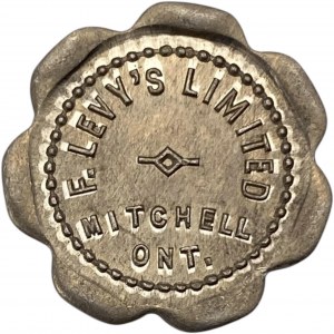 Canada Mitchell Ontario 5 Cent F. Levy's Merchant Token 654-B-E