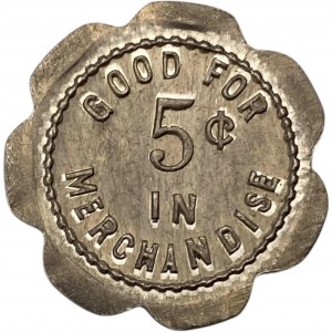 Canada Mitchell Ontario 5 Cent F. Levy's Merchant Token 654-B-E