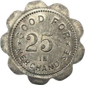Canada Mitchell Ontario 25 Cent F. Levy's Merchant Token 654-B-C