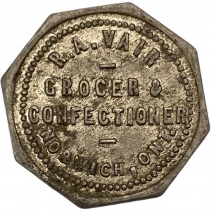 Canada Norwich Ontario 2 Cent R.A. Vair Merchant Token 720-G-Fy