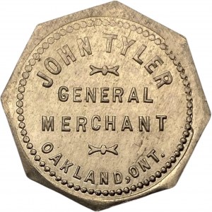 Canada Oakland Ontario 10 Cent John Tyler Merchant Token 724-A-D