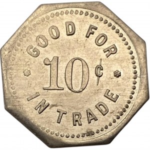 Canada Oakland Ontario 10 Cent John Tyler Merchant Token 724-A-D