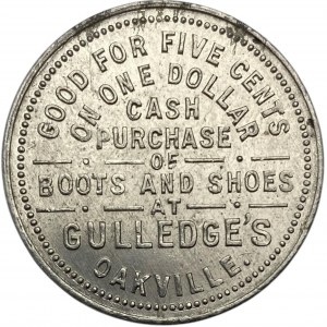 Canada Oakville Ontario 5 Cent E.H. Gulledge Merchant Token 728-A-Ew
