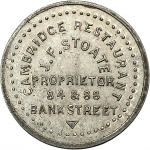 Canada Ottawa Ontario 1 Meal J.F. Stoate Cambridge Restaurant Merchant Token 760-E-B
