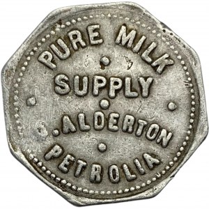 Canada Petrolia Ontario 1 Pint Alderton Merchant Milk Token