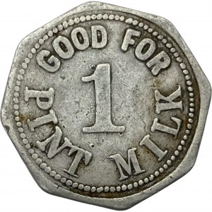 Canada Petrolia Ontario 1 Pint O. Walker Merchant Milk Token