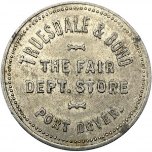 Canada Port Dover Ontario 1 Dollar Truesdale & Bond Merchant Token 808-D-A