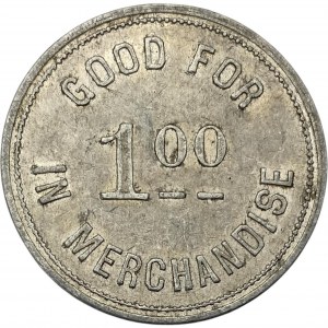 Canada Port Dover Ontario 1 Dollar Truesdale & Bond Merchant Token 808-D-A