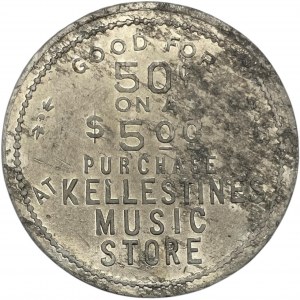Canada Owen Sound Ontario 50 Cent Kellestine Music Store Merchant Token 768-F-B