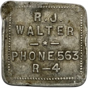 Canada Owen Sound Ontario 1 Pint R.J. Walter Merchant Milk Token