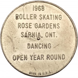 Canada Sarnia Ontario 1968 Rose Gardens Merchant Medallion