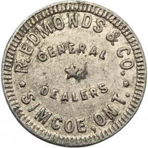 Canada Simcoe Ontario 5 Cent R. Edmonds & Co. Merchant Token 936-B-E