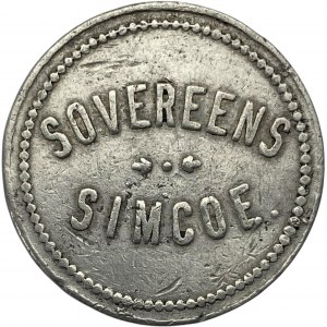Canada Simcoe Ontario 50 Cent Sovereens Merchant Token 936-L-B
