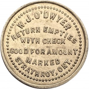 Canada Strathroy Ontario 10 Cent W.J. O'Dwyer Merchant Token 968-B-D