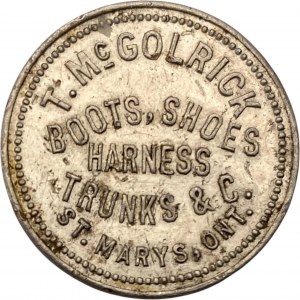 Canada St. Mary's Ontario 25 Cent T. McGolrick Merchant Token 988-B-C